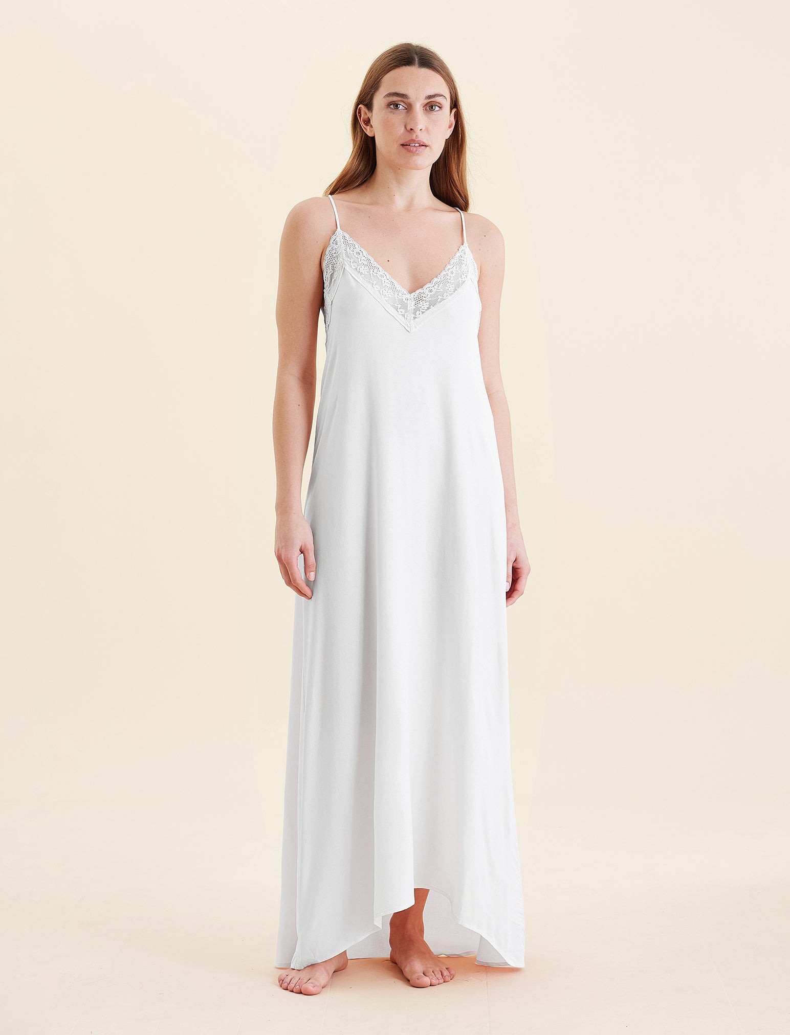 Talia Lace Front Maxi Nightgown