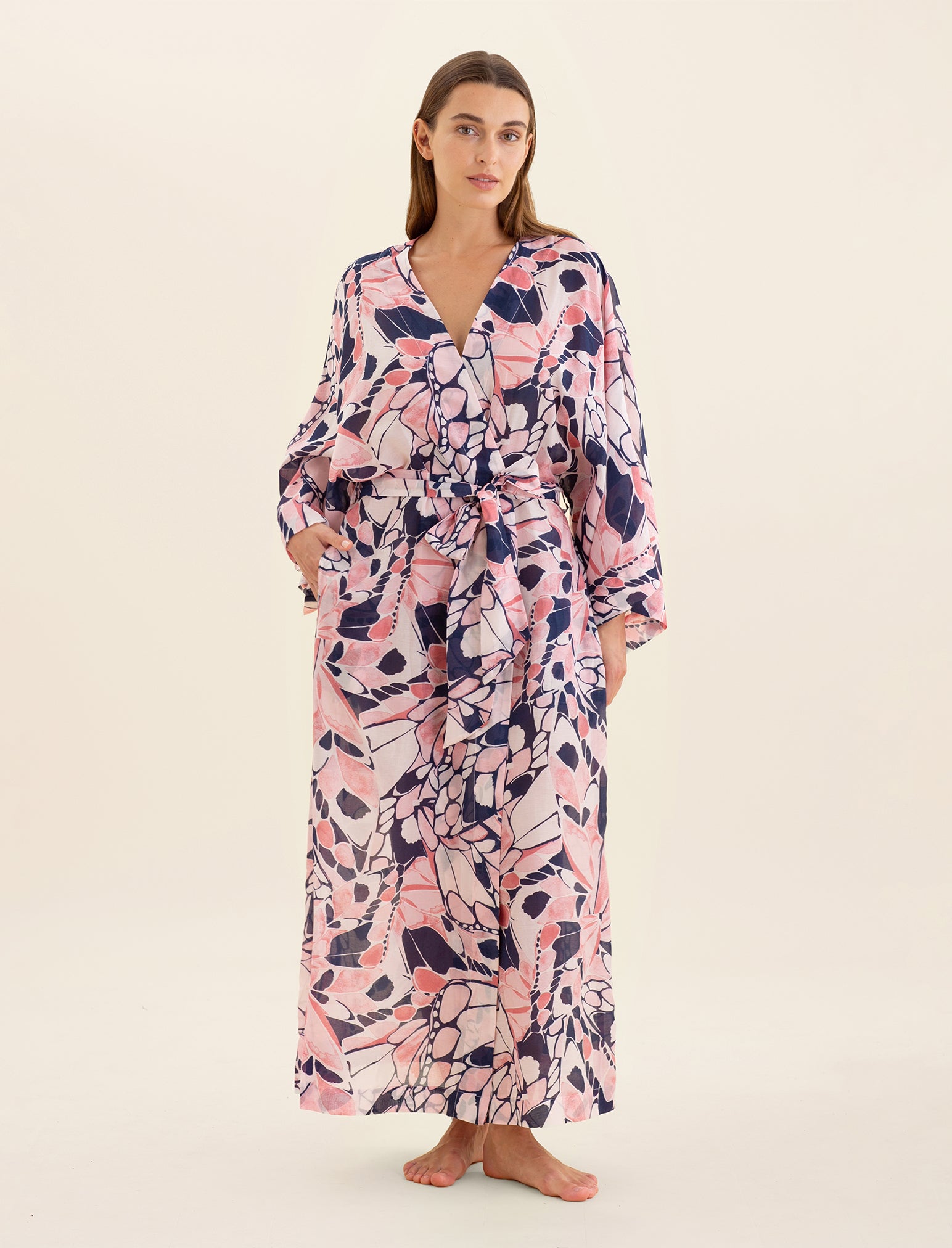 Papillon Kimono Maxi Robe