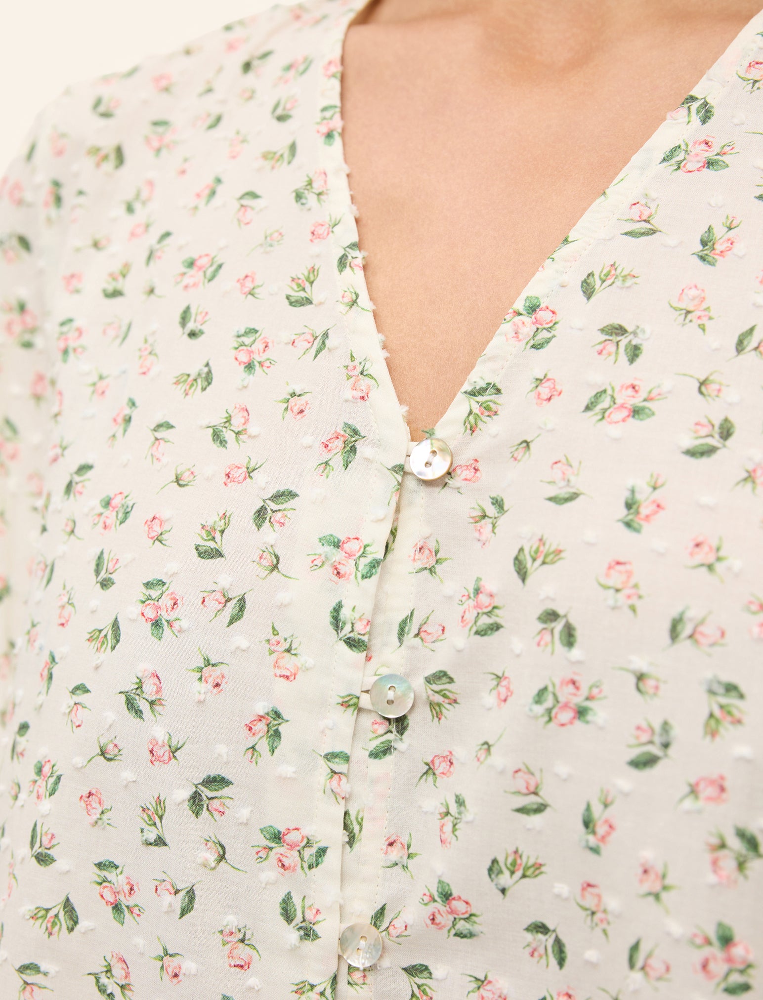Swiss Dot Short Sleeve Frill Midi Nightgown