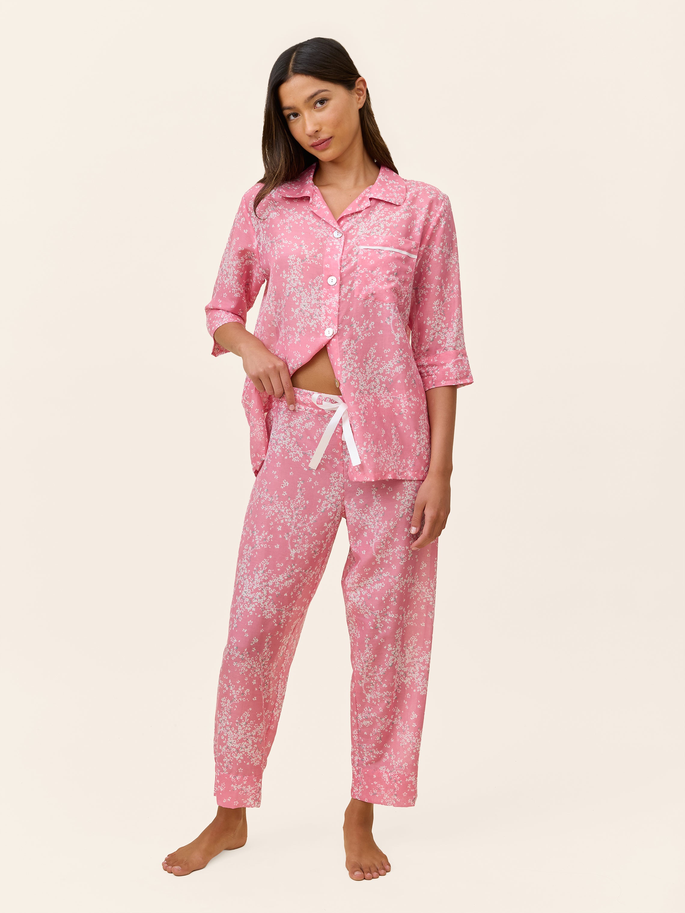 Cheri Blossom Crop PJ Set