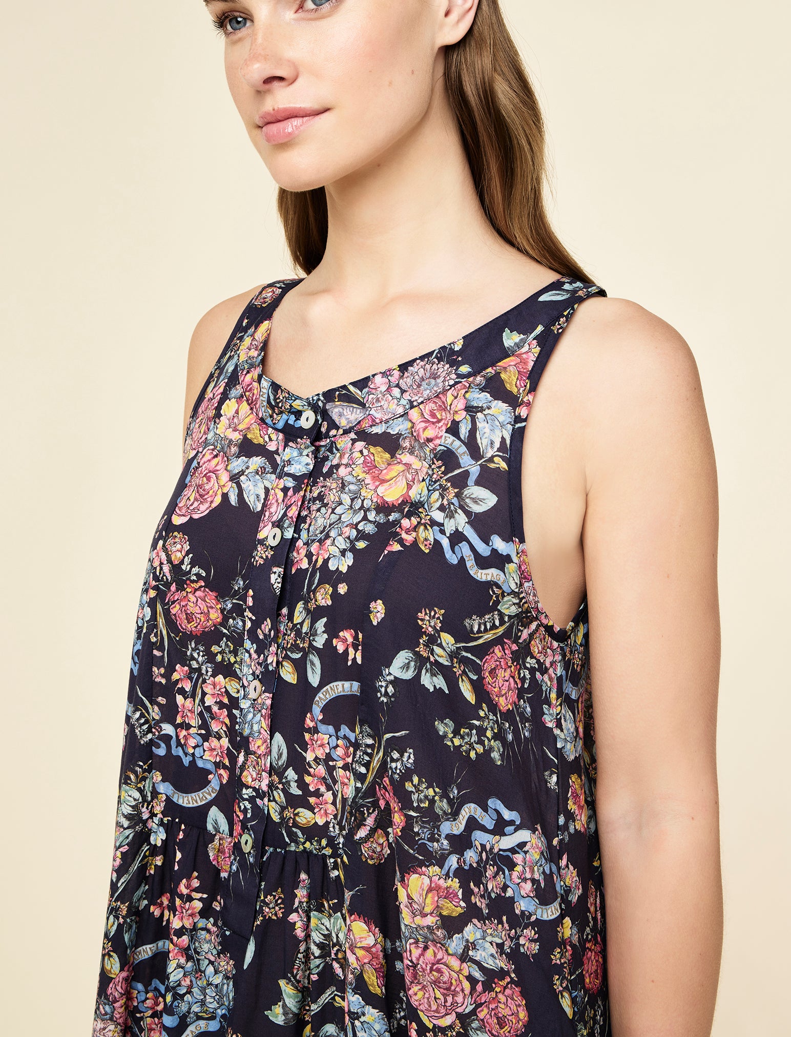 Layla Panel Front Maxi Nightgown