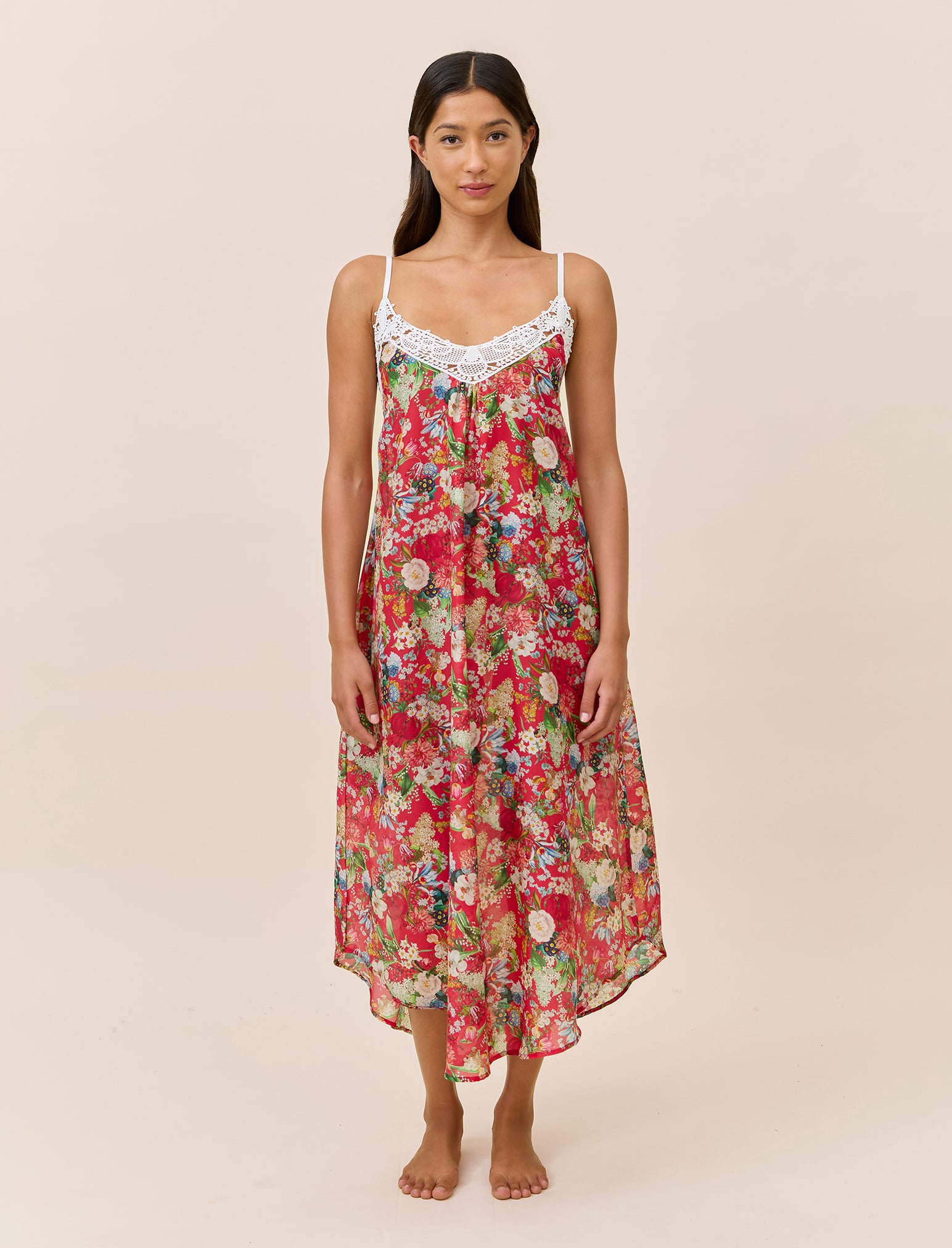 Holly Lace Front Maxi Nightgown