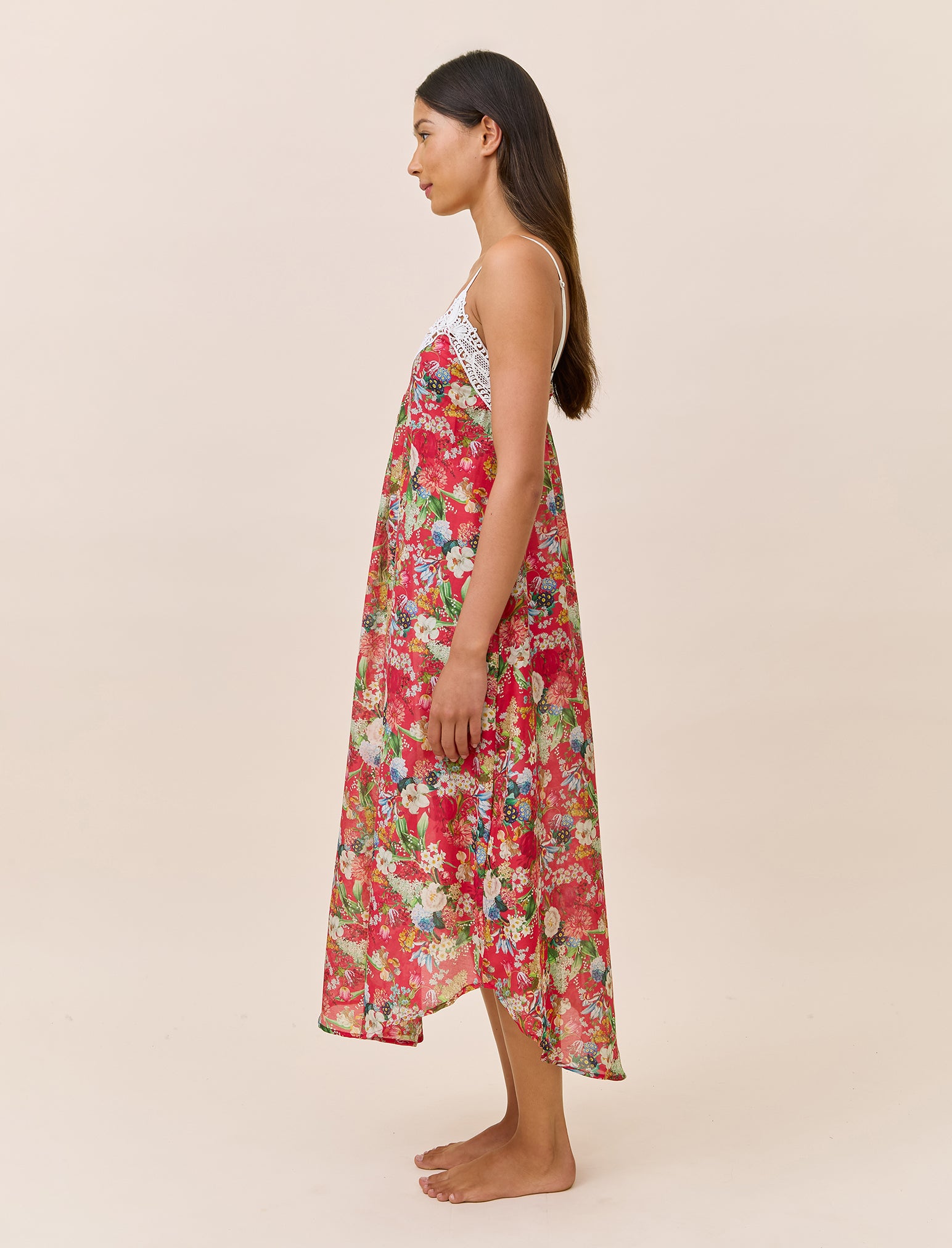 Holly Lace Front Maxi Nightgown