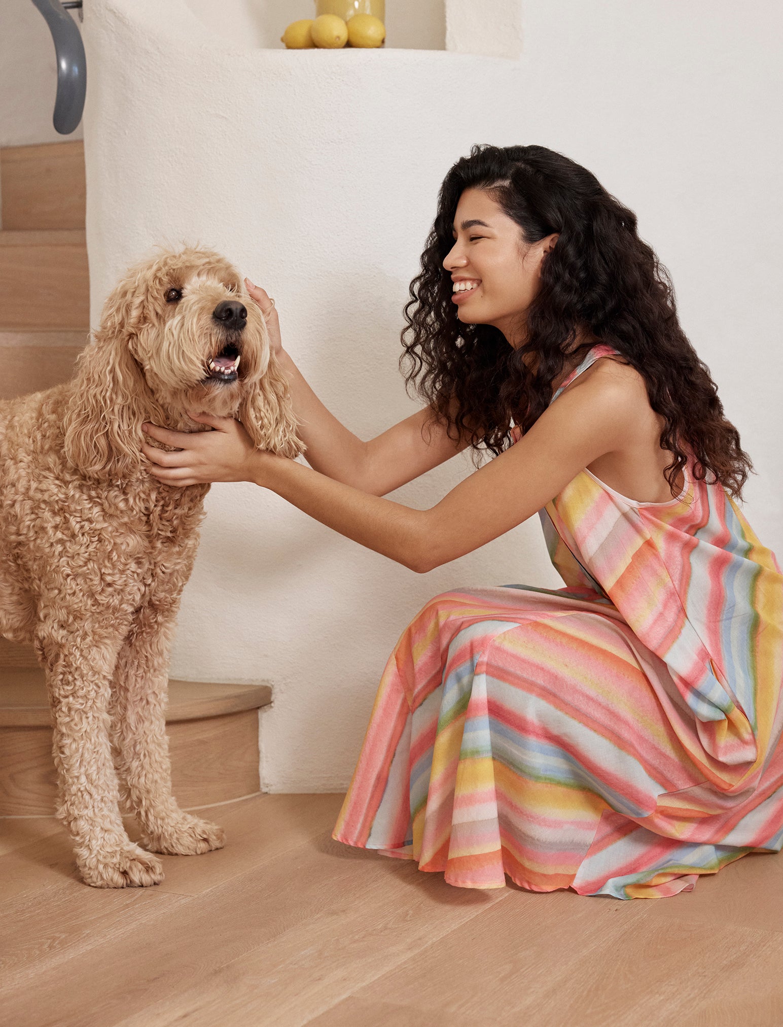 Sophie Stripe Panel Front Maxi Nightgown