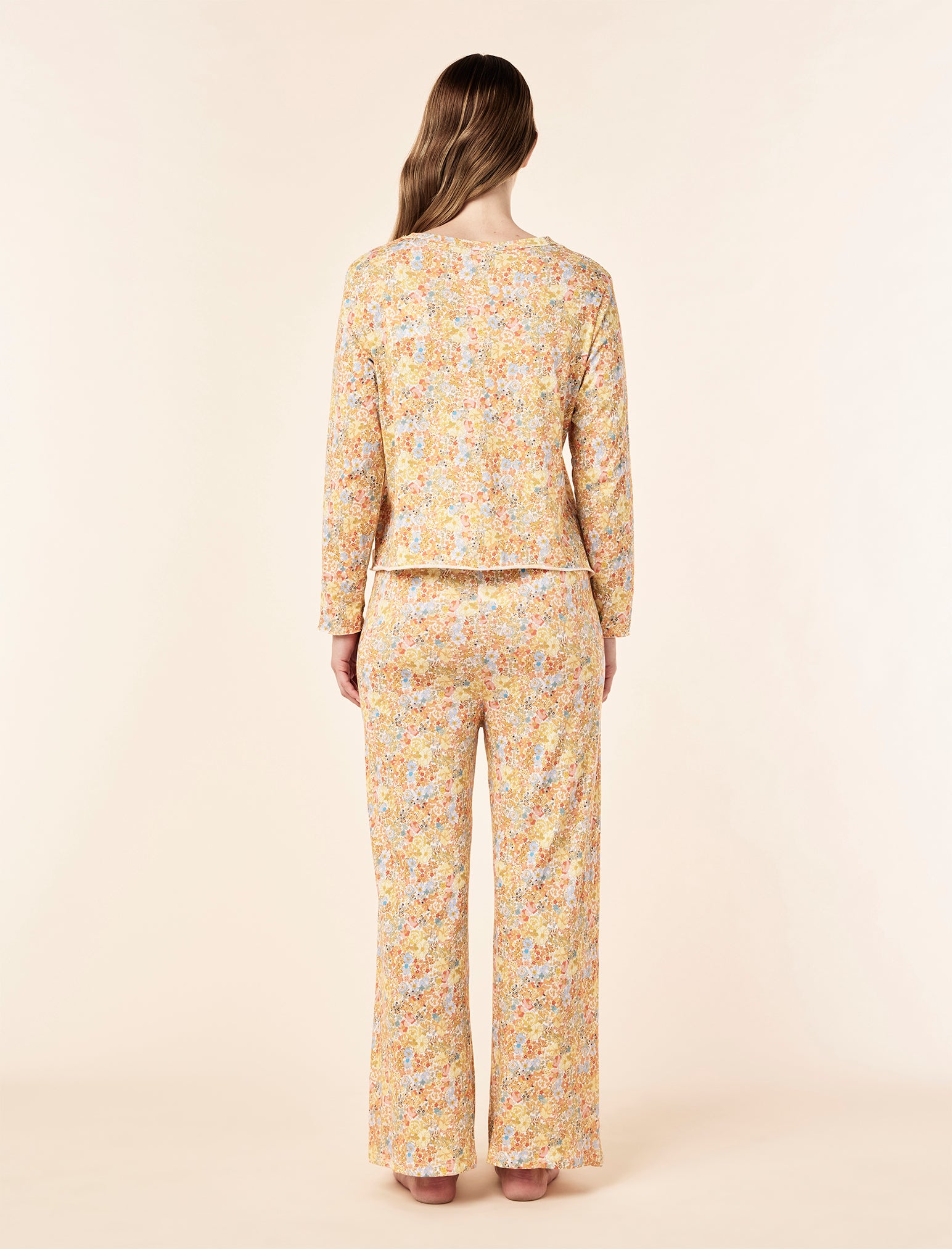 Carly Organic Knit Boxy Long Sleeve Tee & Full Length Pant Set