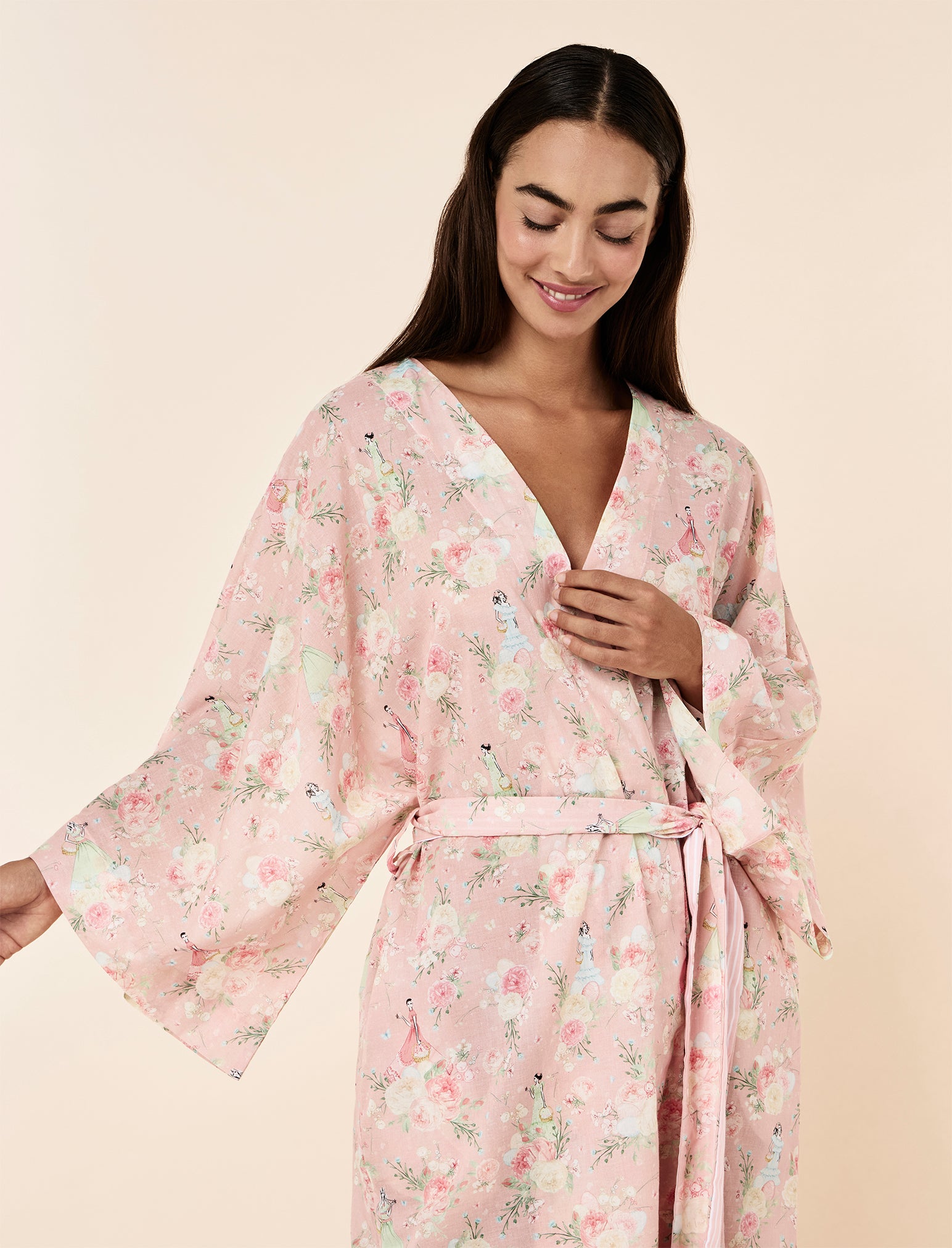 Blush Baskets Frill Midi Robe