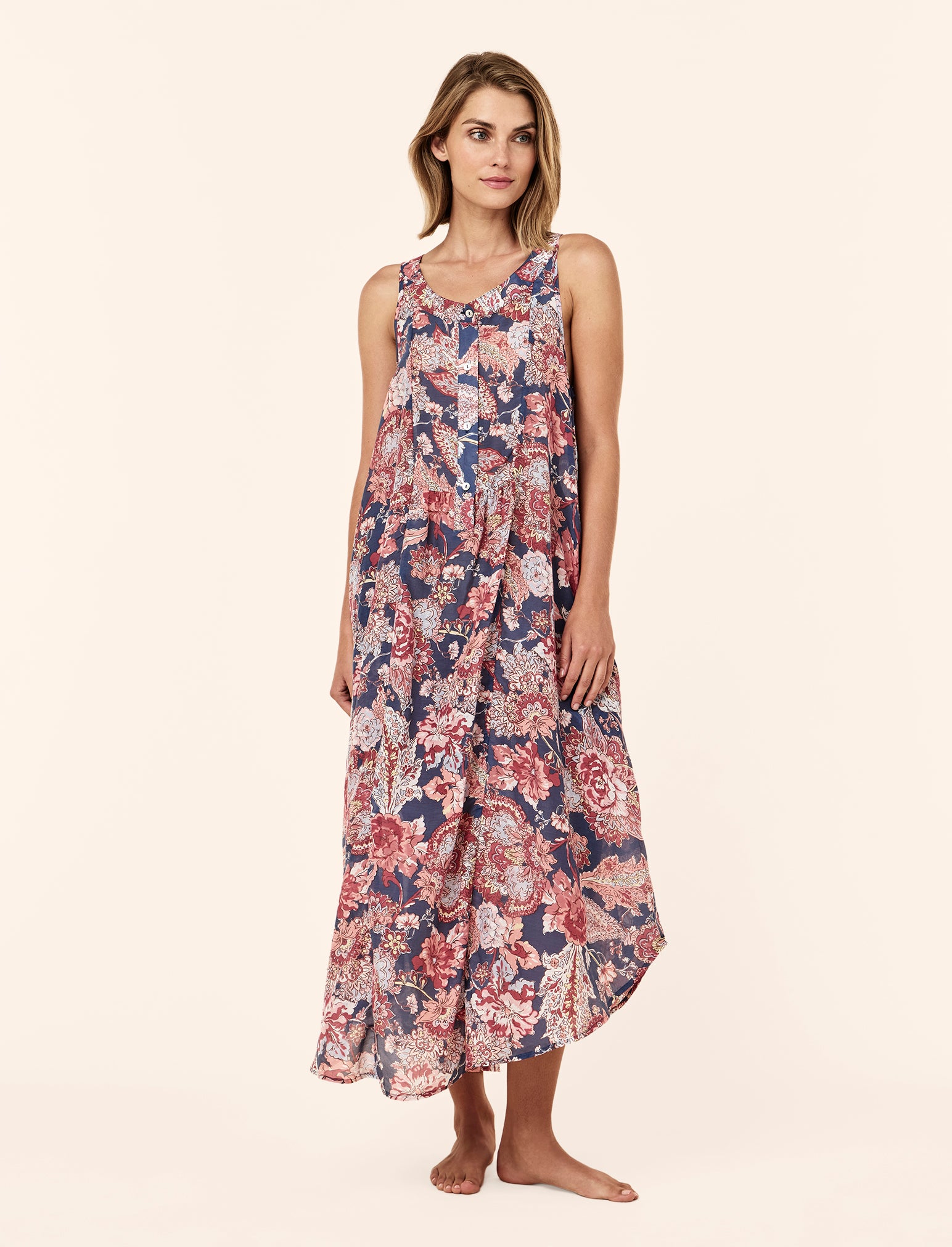 Ella Panel Front Maxi Nightgown