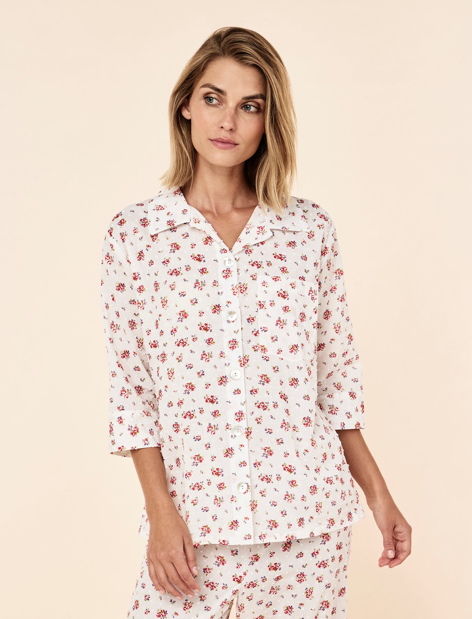 Swiss Dot Crop PJ Set