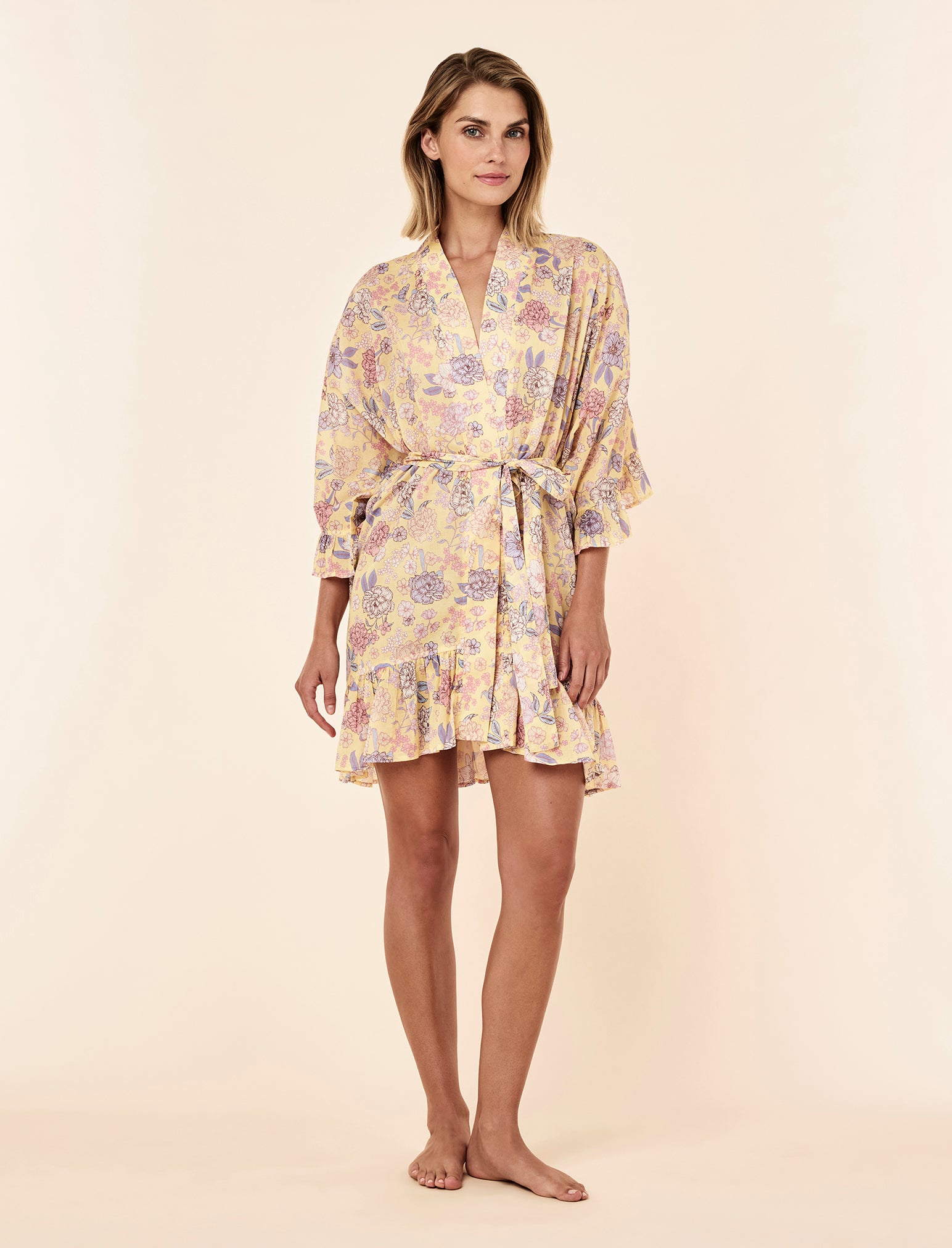 Karolina Midi Frill Robe