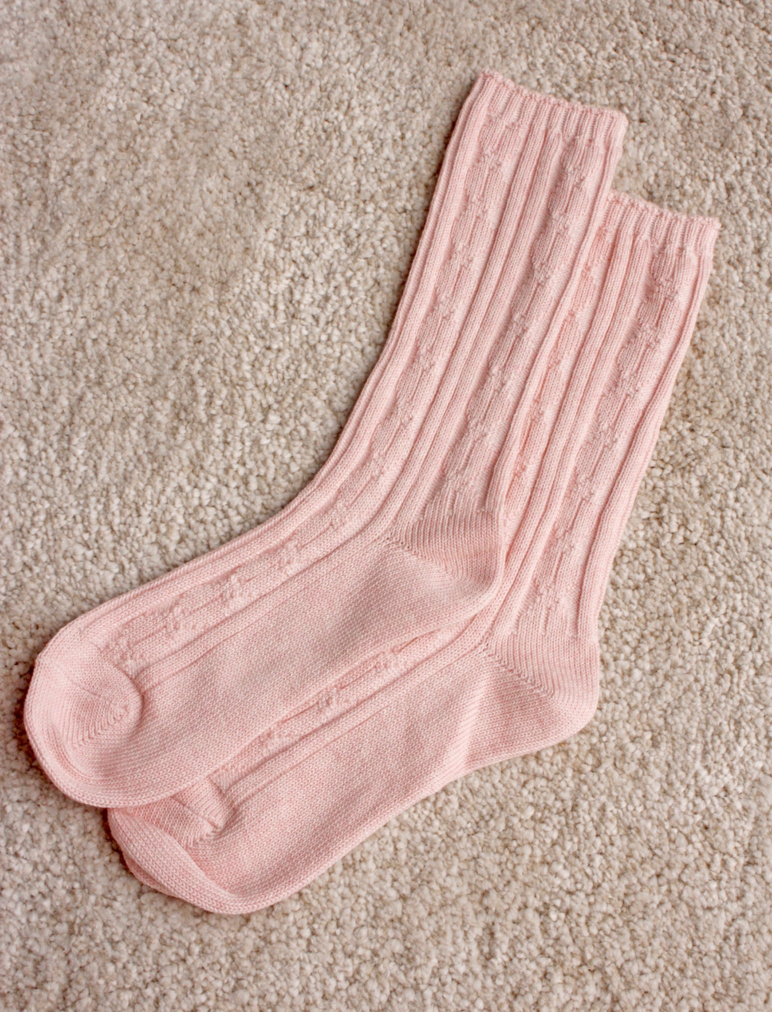 Cable Cotton Socks