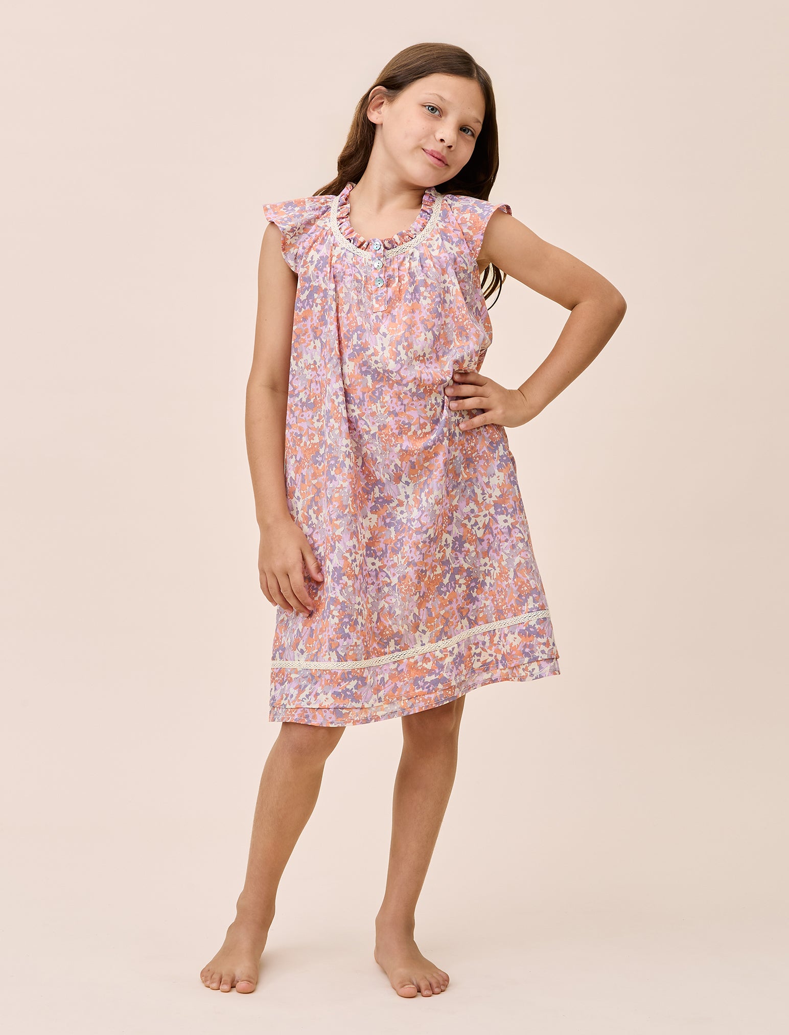 Adeline Girls Flutter Nightgown
